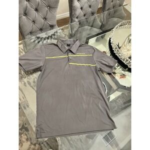 Oakley Golf Polo Shirt Mens Medium Gray Short Sleeve Athletic‎ Performance